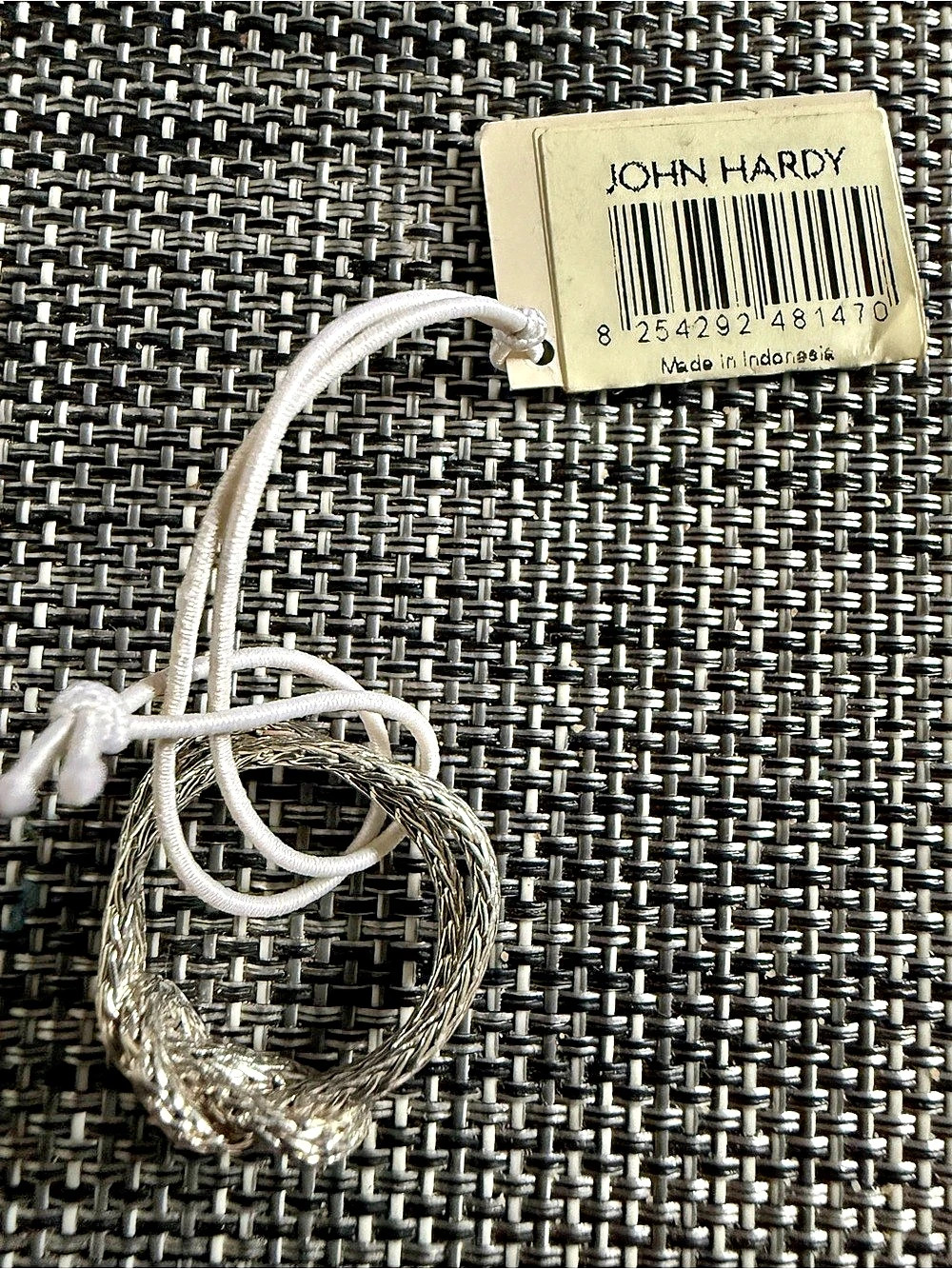 John Hardy Love Knot Ring Woven Silver-Tone Bracelet - Picture 6 of 6